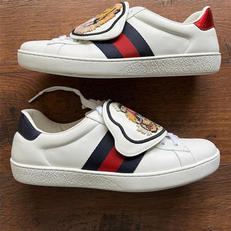 gucci sneakers tiger patch|gucci ace tiger sneakers.